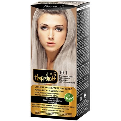 Белита-М Hair Happiness Стойкая крем-краска для волос  № 10.1 Очень светлый пепельный блондин
